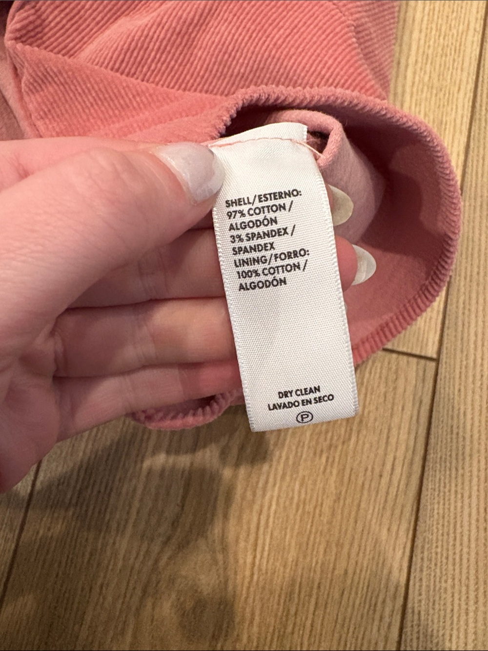 Rebecca Minkoff Rose Pink Corduroy Button-Down Shirt - Picture 3 of 5
